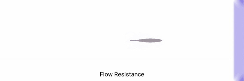 2D fish flow resistance animation
